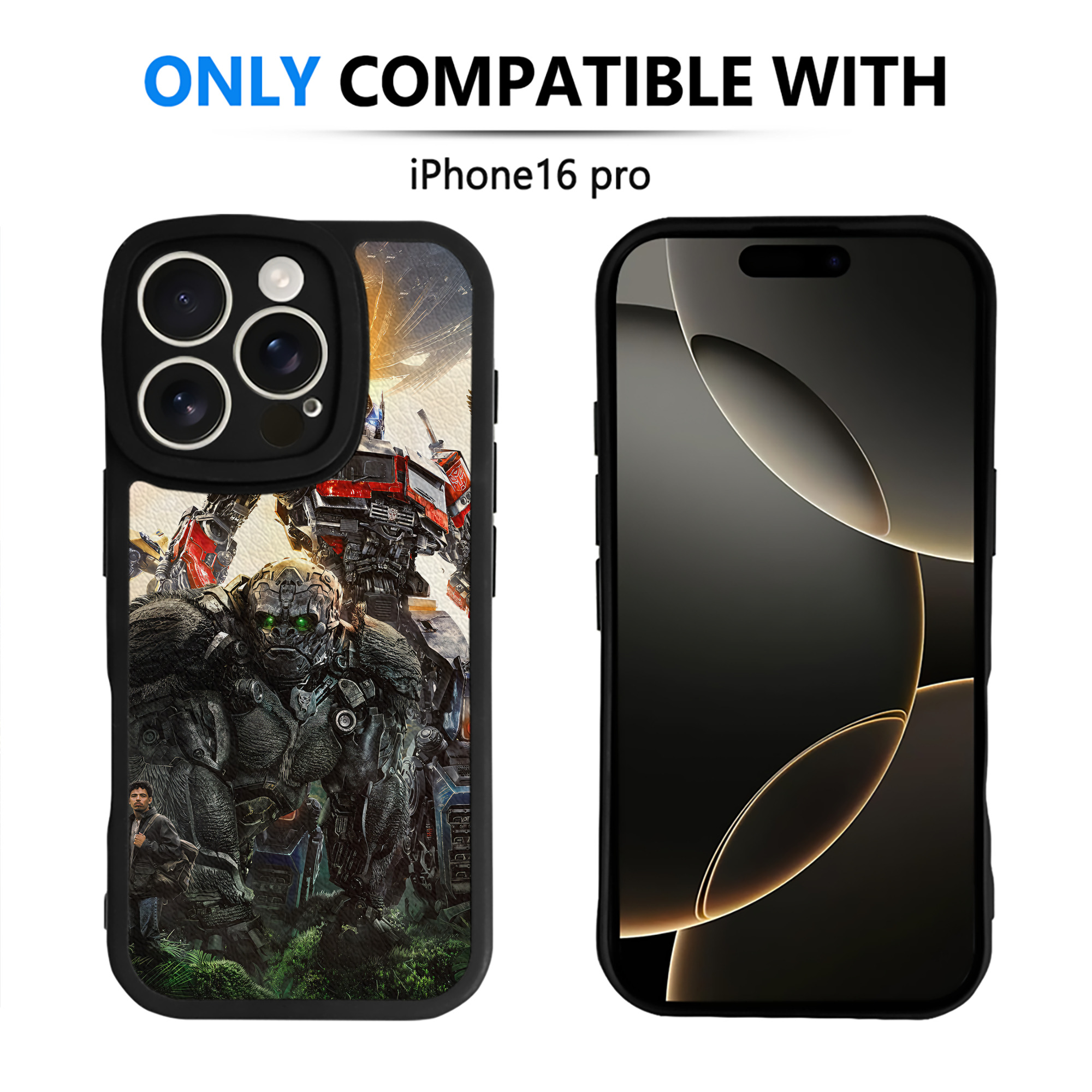 （画像用） Transformers トランスフォーマー 【iPhone 16シリーズ対応】シリコンスマホケース（レザー調） 材質：シリコン